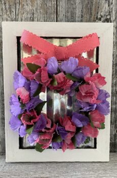 Mini wreath, pink and purple