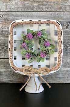 Easter mini tobacco basket wreath