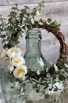 Mini Buttercup Rose Wreath