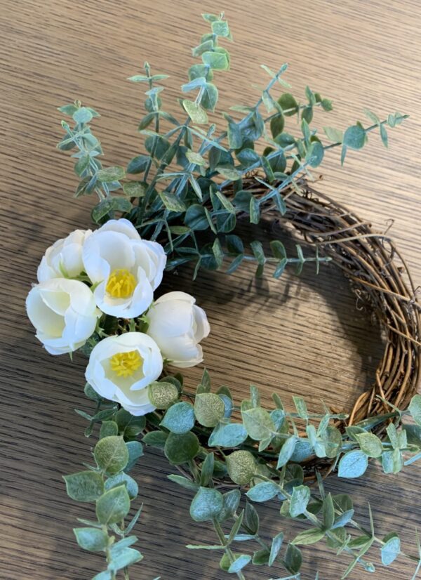 Mini Buttercup Rose Wreath - Image 3