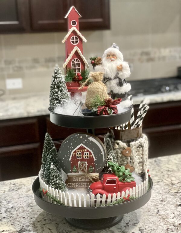 "Mini Red Church" Decor Set